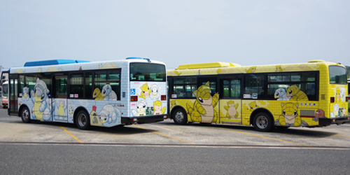 サンド・アローラサンドのラッピングバスが、8月11日から運行開始！ ぜひ二度サンド、ご乗車を♪