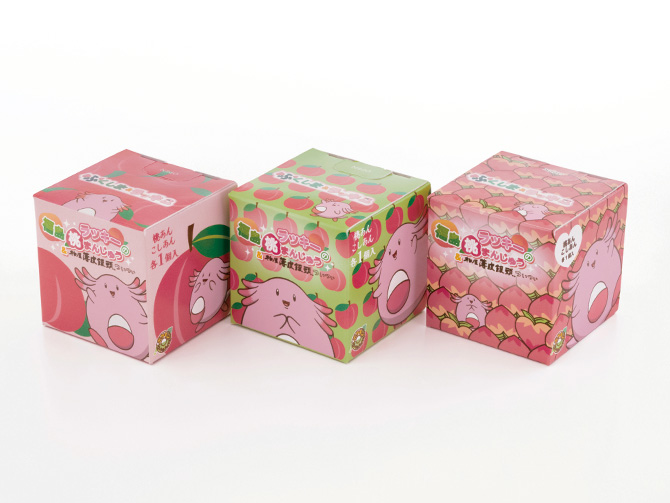 ラッキーの福島桃まんじゅう＆柏屋薄皮饅頭 ついつい（萌黄・桃染・せんなり福）